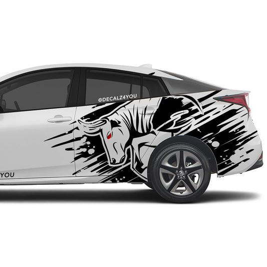 Angry Bull XL Side Graphic Includes Driver & Passenger Prius 2016 - 2022