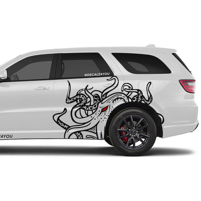 Large Kraken Side Graphic Includes Driver & Passenger Durango 2018 - Current