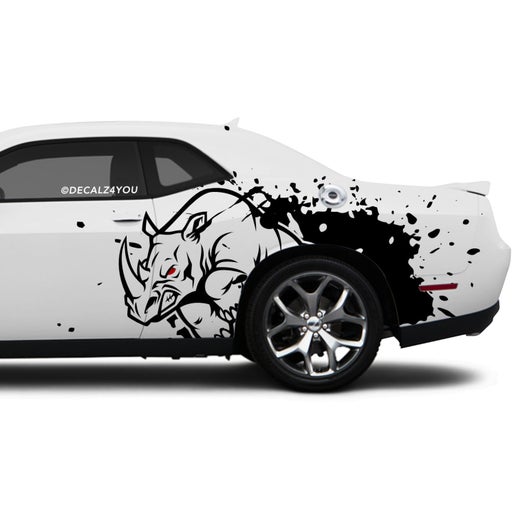 Angry Rhino Side Graphic Includes Driver & Passenger Challenger 2008 - Current.
