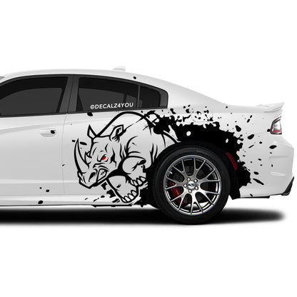 Angry Rhino Side Graphic Includes Driver & Passenger Charger 2015 - Current