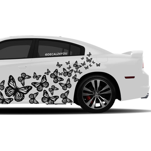 Beautiful Butterflies Side Graphic Includes Driver & Passenger Charger 2011 - 2014