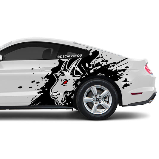 Angry Goat XL Side Graphic Includes Driver & Passenger Mustang 2015 - Current