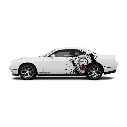 fierce Lion Side Graphic Includes Driver & Passenger Challenger 2008 - Current.