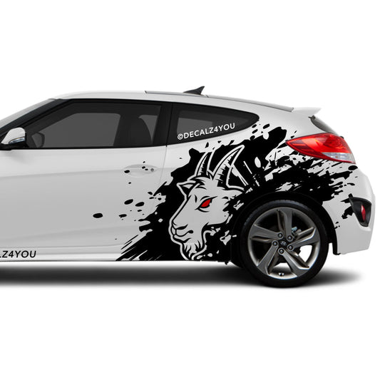 Angry Goat XL Side Graphic Includes Driver & Passenger Veloster 2019 - Current