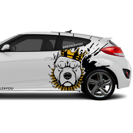 Dog KING Side Graphic Includes Driver & Passenger Veloster 2019 - Current