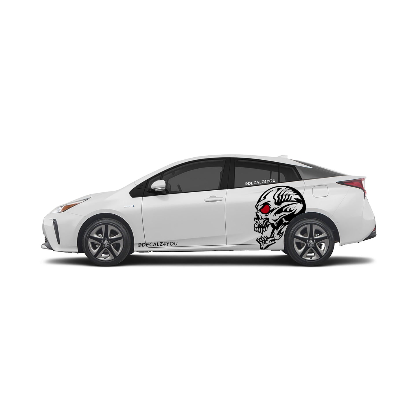 Skull Head Side Graphic Includes Driver & Passenger Prius 2016 - 2022