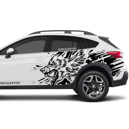 XL Wolf Side Graphic Includes Driver & Passenger Crosstrek 2018 - 2020
