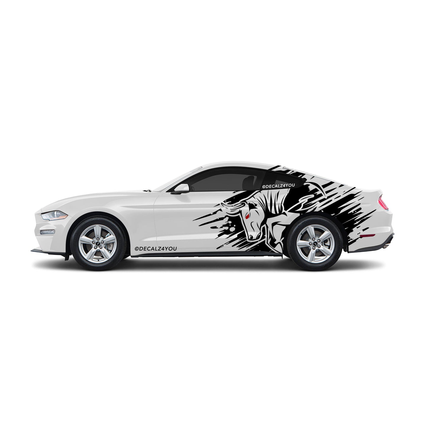 Angry Bull XL Side Graphic Includes Driver & Passenger Mustang 2015 - Current