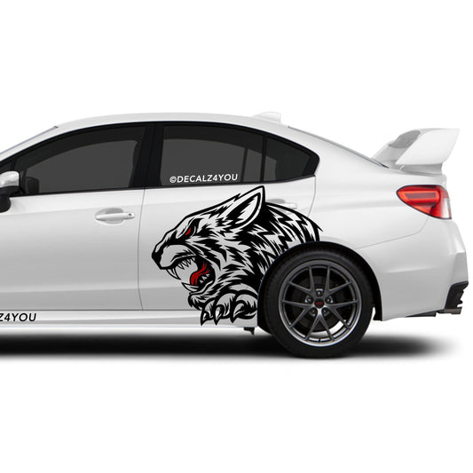Angry Tiger Side Graphic Includes Driver & Passenger Universal