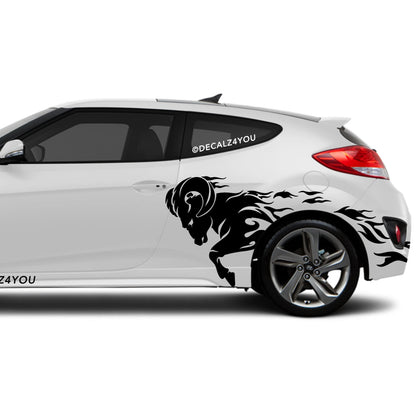 Angry Ram Side Graphic Includes Driver & Passenger Veloster 2019 - Current