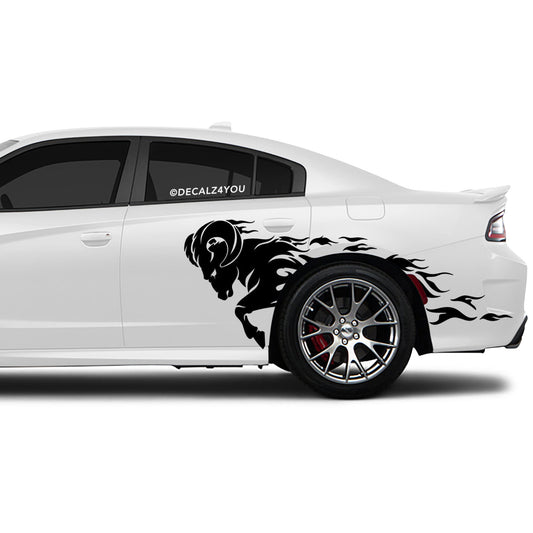 Angry Ram Side Graphic Includes Driver & Passenger Charger 2015 - Current