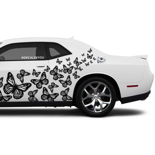 Beautiful Butterflies Side Graphic Includes Driver & Passenger Challenger 2008 - Current.