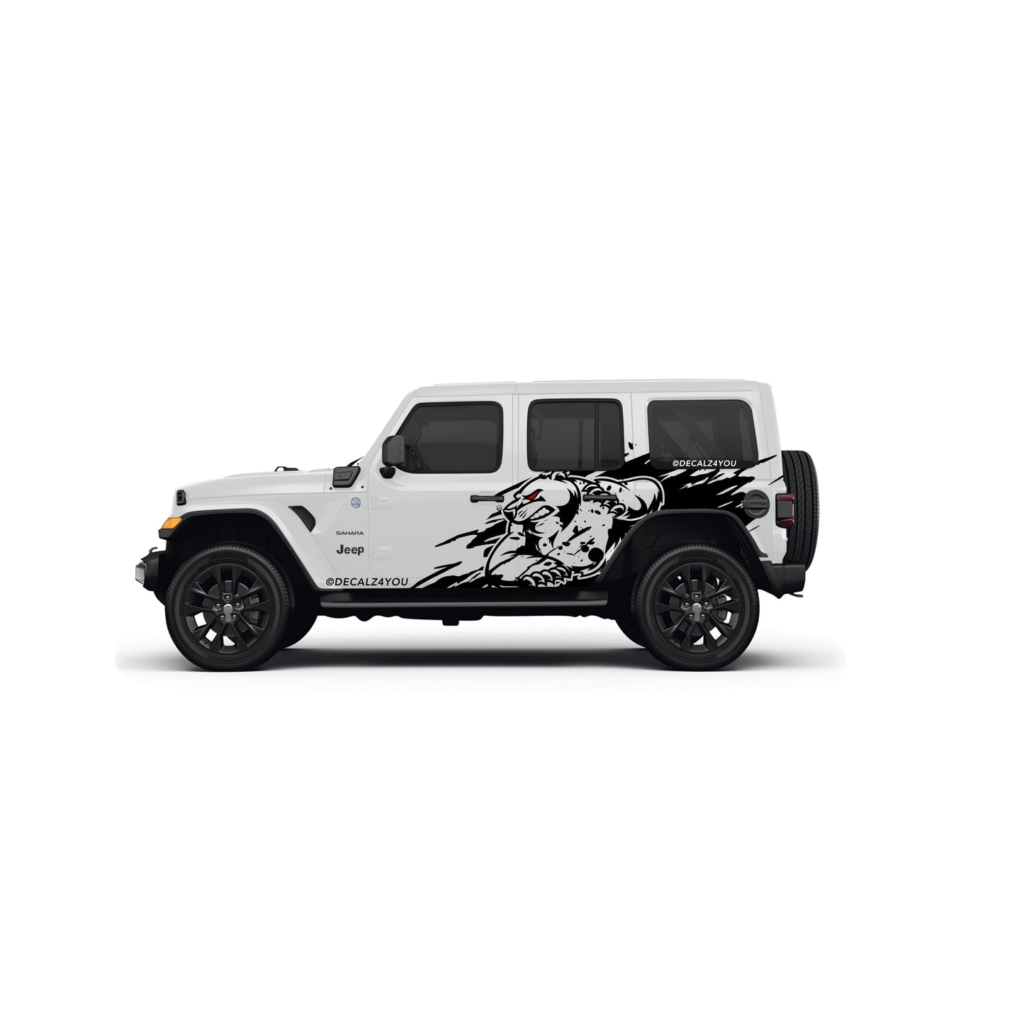 Angry Bear  XL  Side Graphic Includes Driver & Passenger Wrangler 2018 - Current
