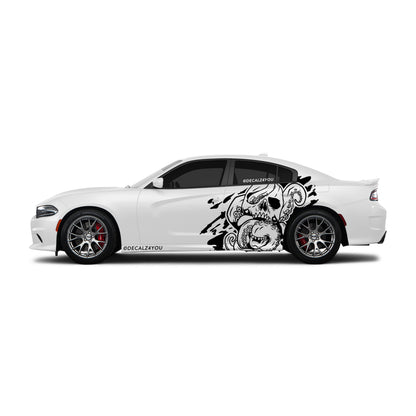 Skull Head Kraken Side Graphic Includes Driver & Passenger Charger 2015 - Current