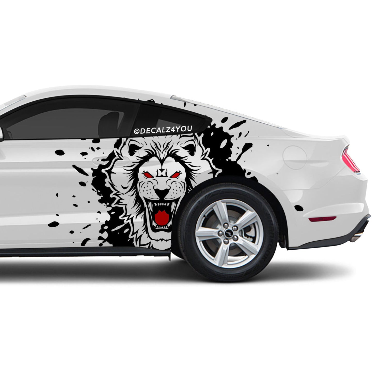 fierce Lion Side Graphic Includes Driver & Passenger Mustang 2015 - Current