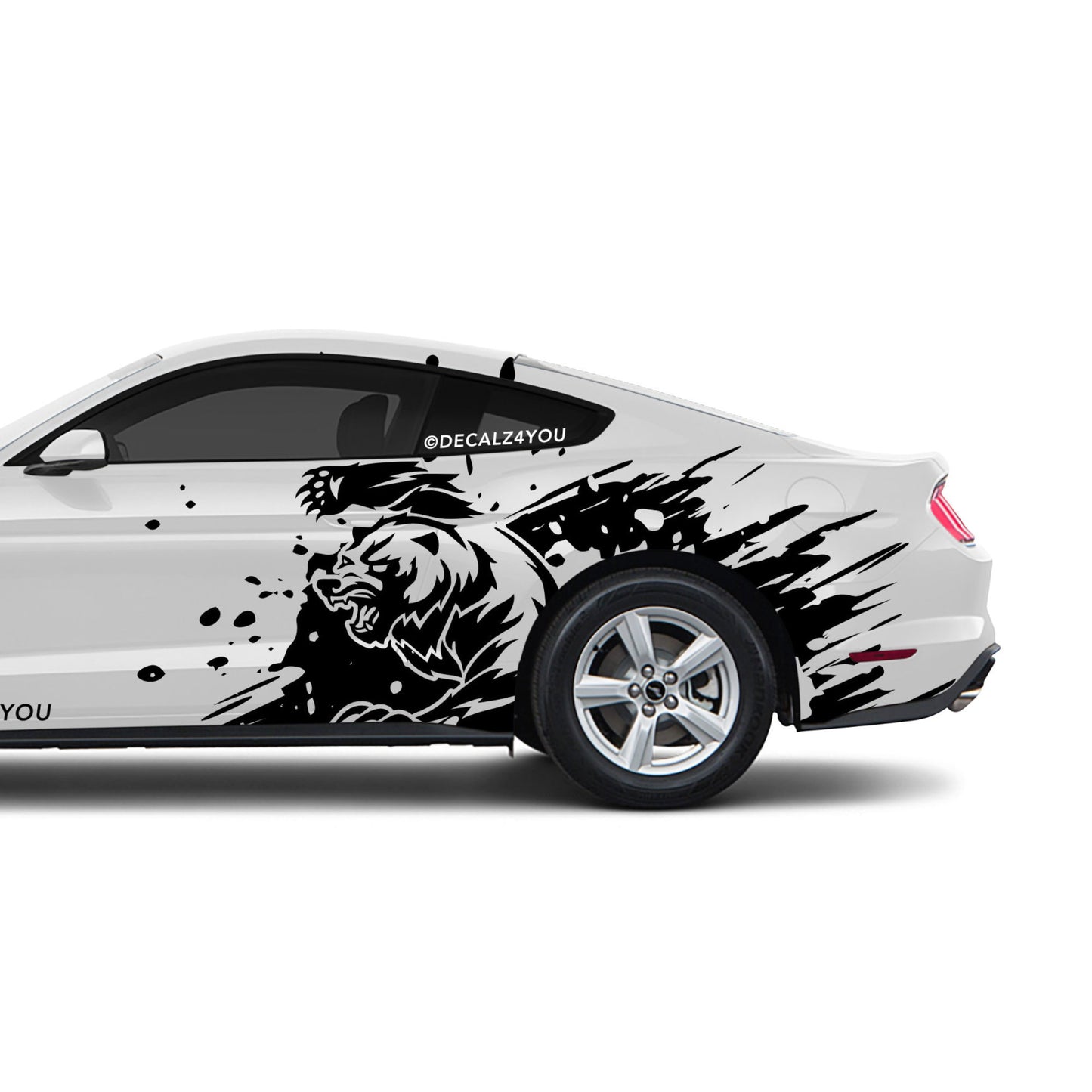 Angry Grizzly Side Graphic Includes Driver & Passenger Mustang 2015 - Current