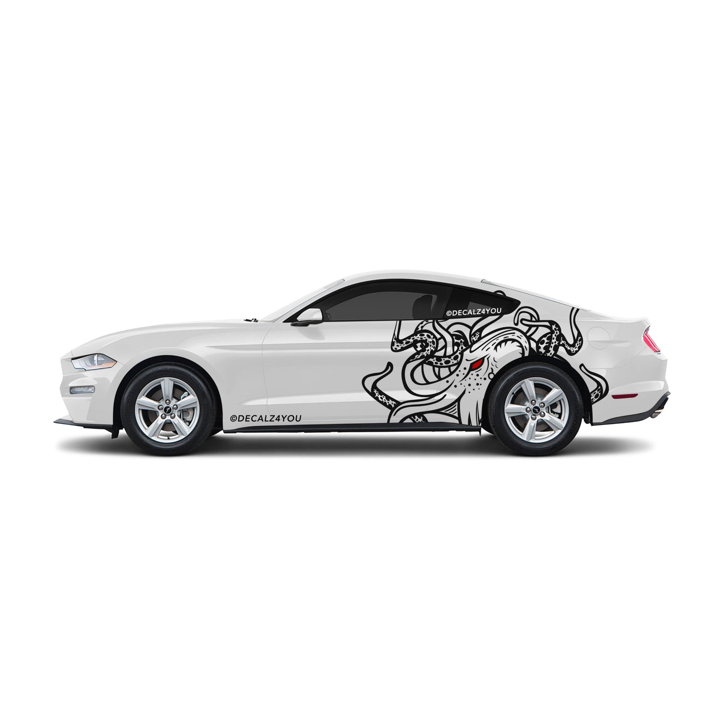 Large Kraken Side Graphic Includes Driver & Passenger Mustang 2015 - Current
