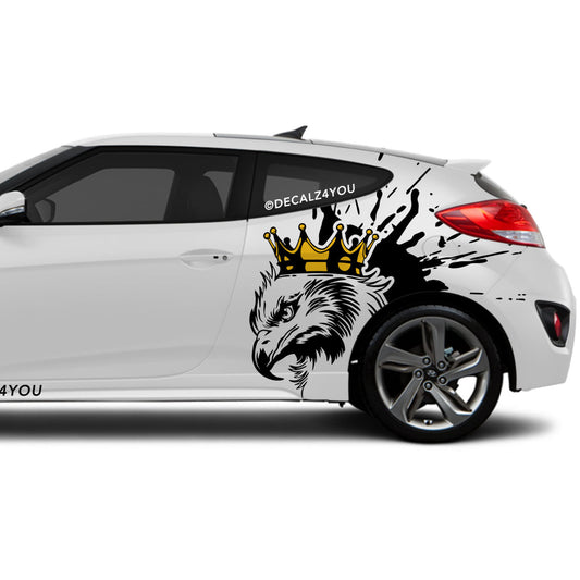 Large King Eagle Side Graphic Includes Driver & Passenger Veloster 2019 - Current