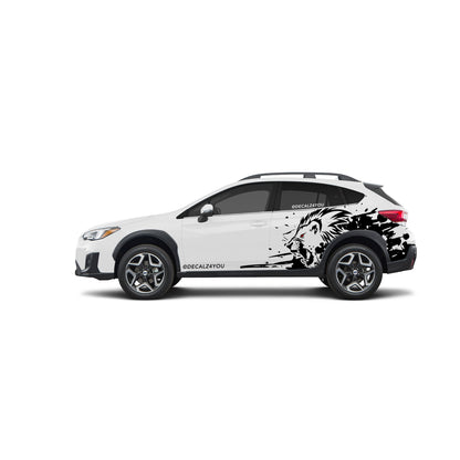 XL Lion Side Graphic Includes Driver & Passenger Crosstrek 2018 - 2020