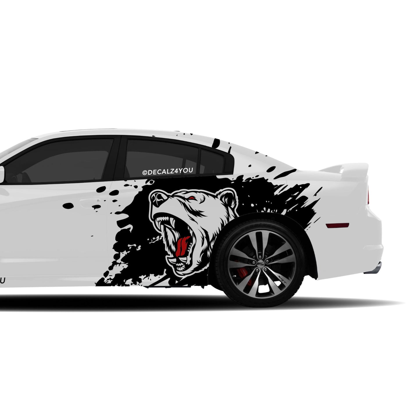 Large Angry Bear    Side Graphic Includes Driver & Passenger Charger 2011 - 2014