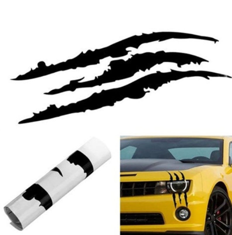 Scratch Stripe Headlight Car