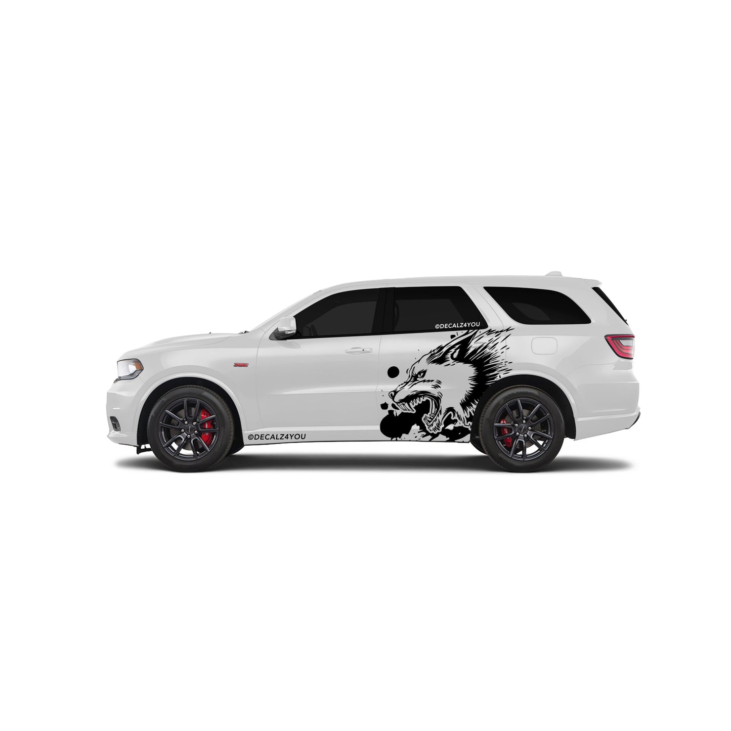 XL Snarling Wolf Side Graphic Includes Driver & Passenger Durango 2018 - Current