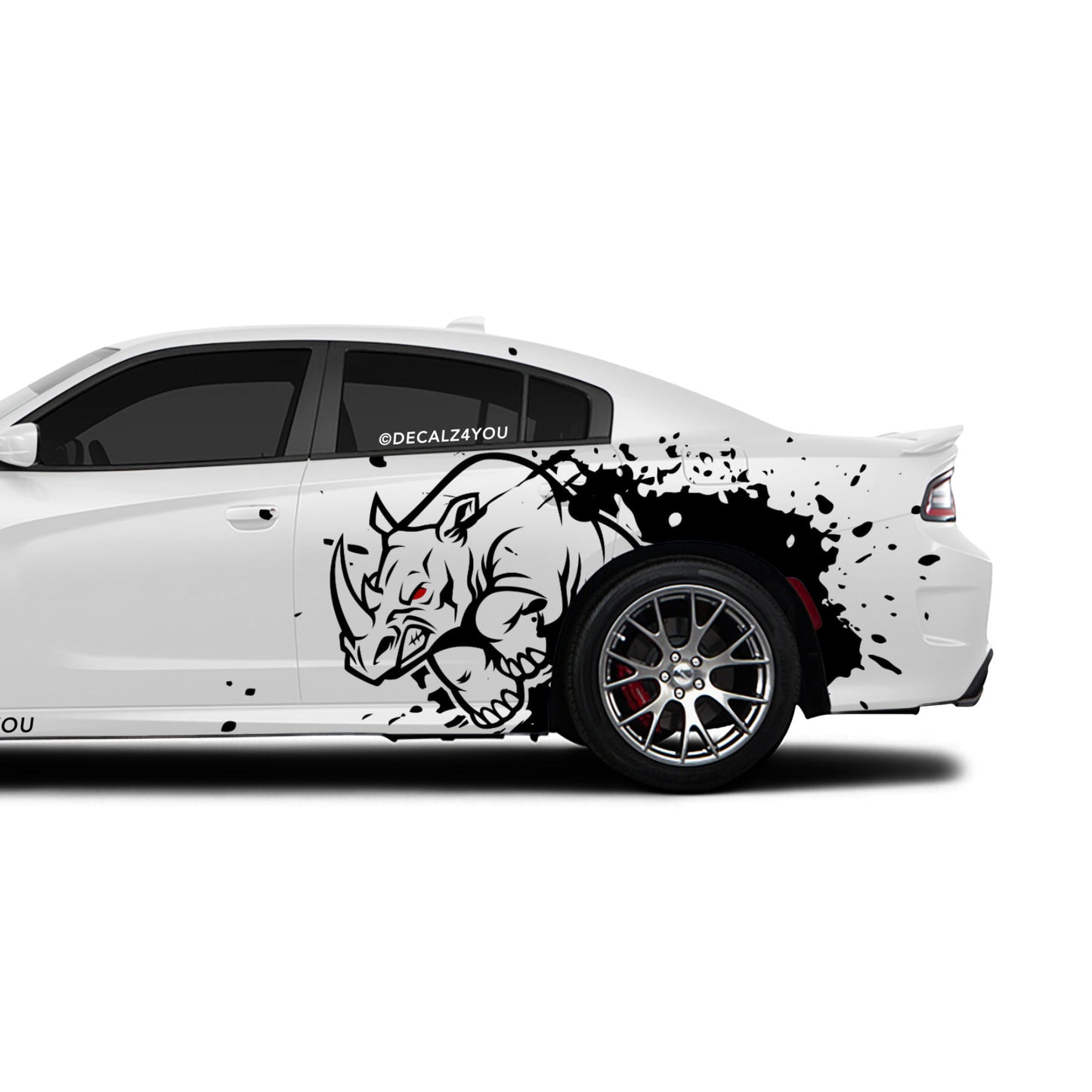 Angry Rhino Side Graphic Includes Driver & Passenger Charger 2015 - Current