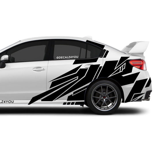 Abstract Large Side Graphic Includes Driver & Passenger Universal