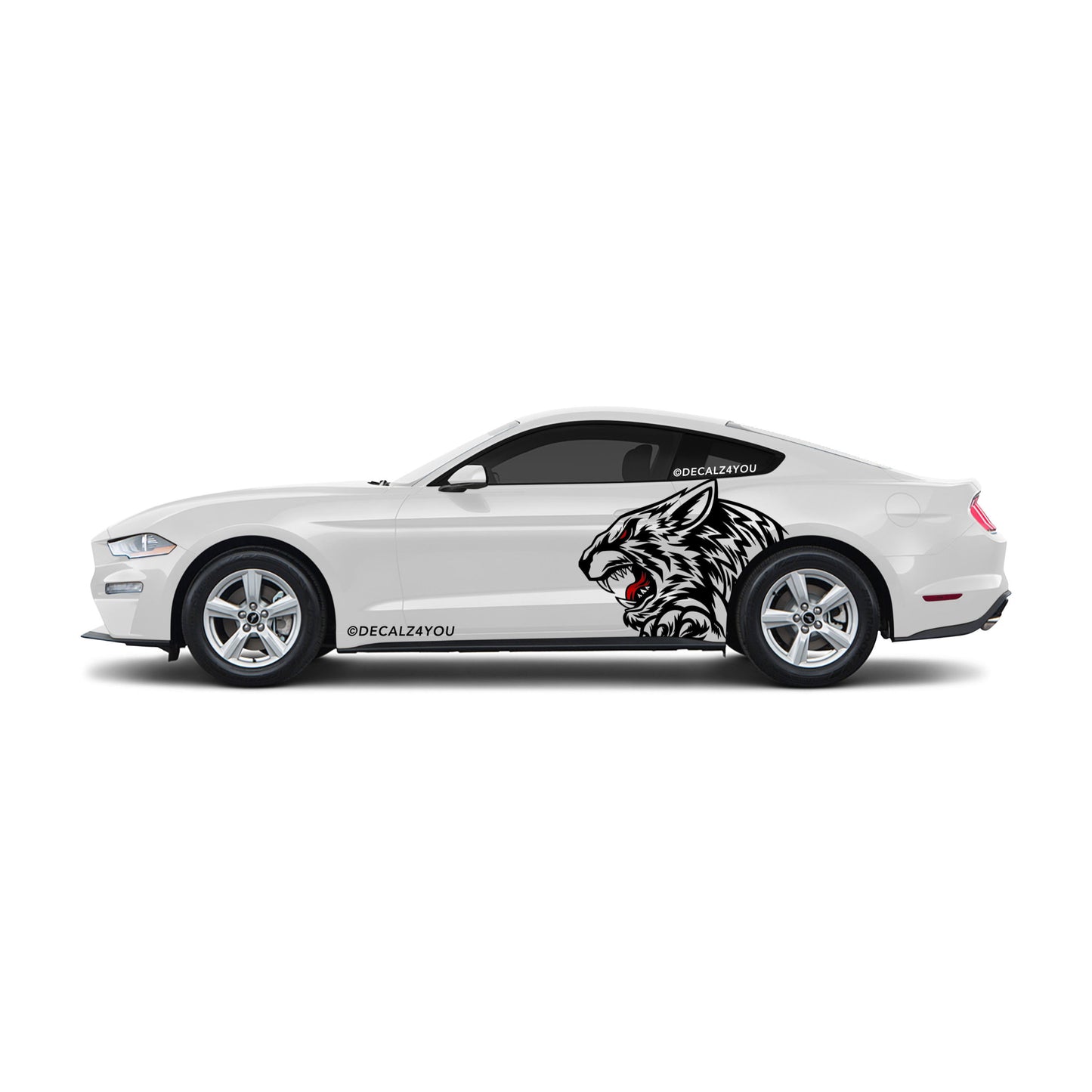 Angry Tiger Side Graphic Includes Driver & Passenger Mustang 2015 - Current