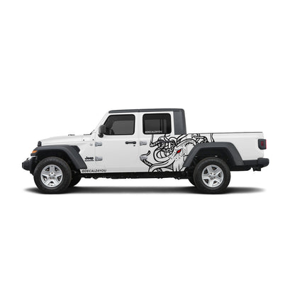 Large Kraken Side Graphic Includes Driver & Passenger Gladiator 2020 - Current