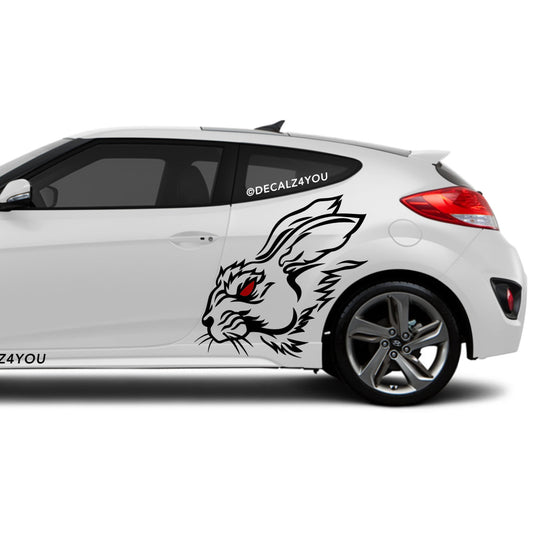 Angry Rabbit Side Graphic Includes Driver & Passenger Veloster 2019 - Current