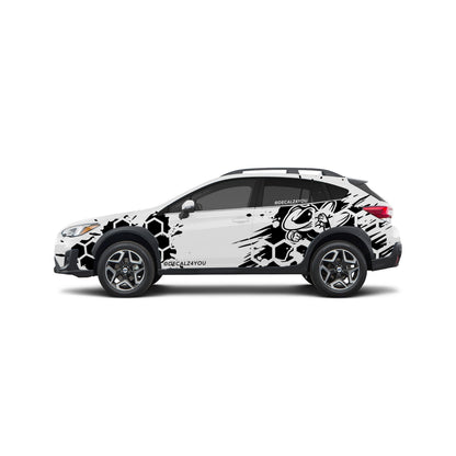 Full Size HoneyComb Bee Side Graphic Includes Driver & Passenger Crosstrek 2018 - 2020