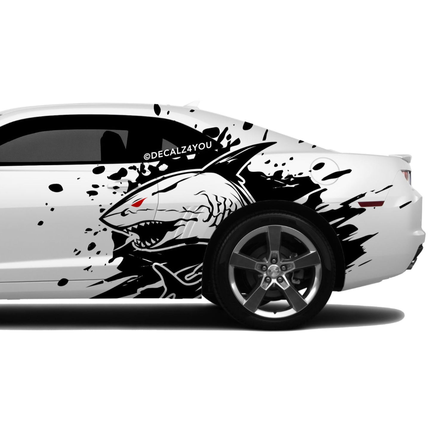 Angry Shark  Side Graphic Includes Driver & Passenger Camaro 2010 - 2015