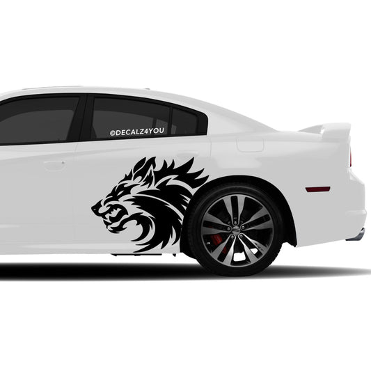 Snarling Wolf Side Graphic Includes Driver & Passenger Charger 2011 - 2014