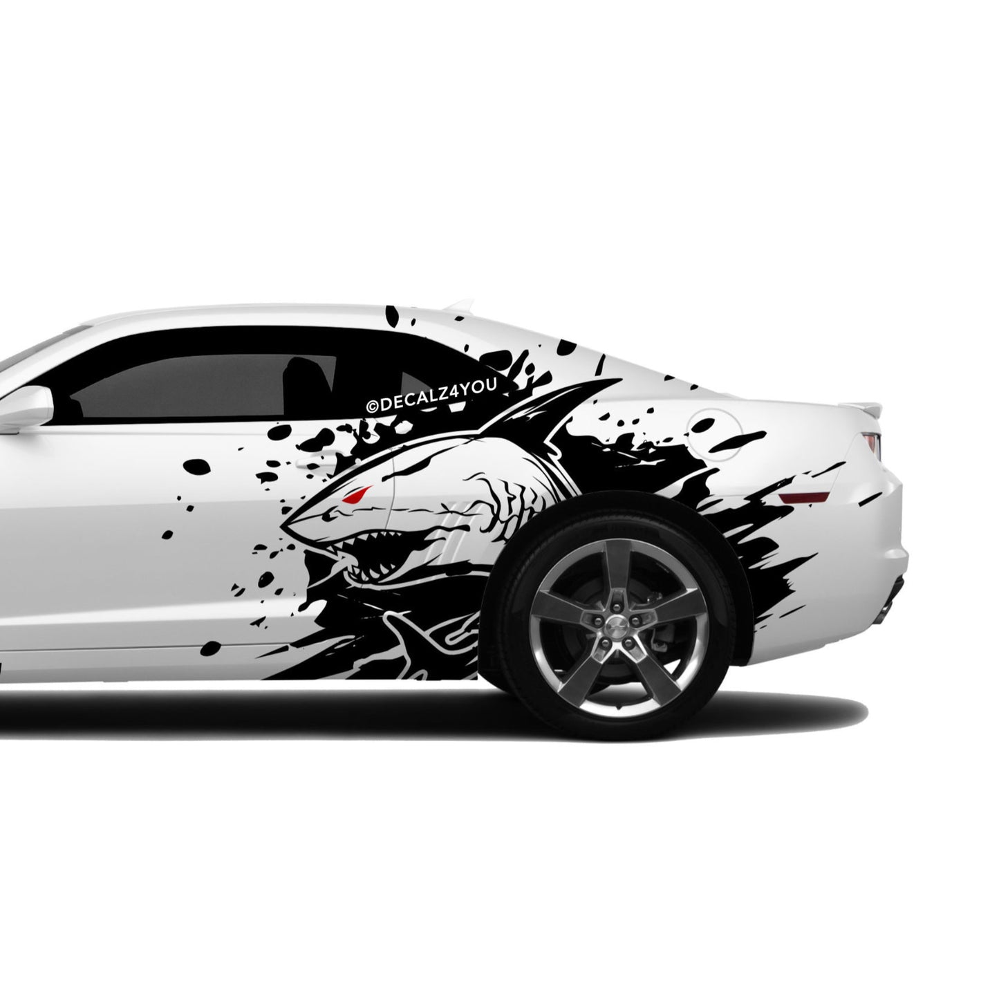 Angry Shark  Side Graphic Includes Driver & Passenger Camaro 2010 - 2015