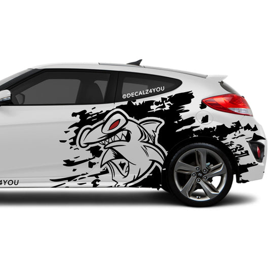 Large Hammer Head Side Graphic Includes Driver & Passenger Veloster 2019 - Current