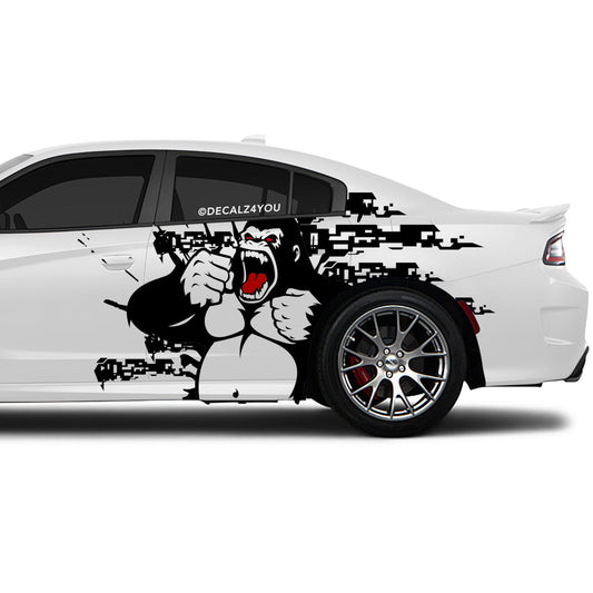 Angry Gorilla Side Graphic Includes Driver & Passenger Charger 2015 - Current