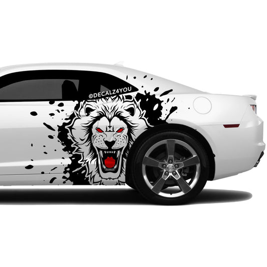 fierce Lion Side Graphic Includes Driver & Passenger Camaro 2010 - 2015