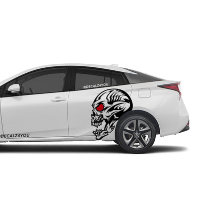Skull Head Side Graphic Includes Driver & Passenger Prius 2016 - 2022