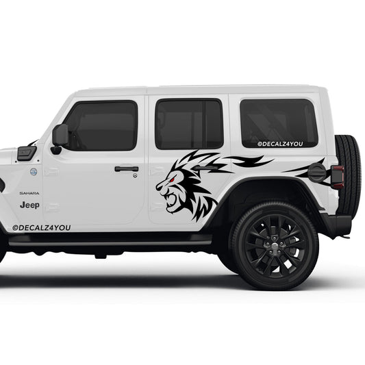 Lion Side Graphic Includes Driver & Passenger Wrangler 2018 - Current