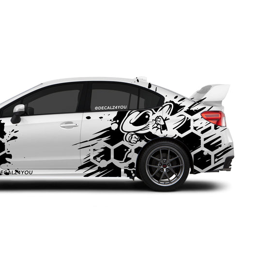 Full Size HoneyComb Bee Side Graphic Includes Driver & Passenger Universal