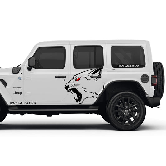 Lioness Side Graphic Includes Driver & Passenger Wrangler 2018 - Current