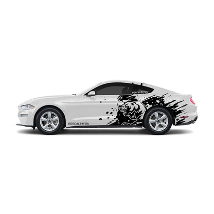 Angry Grizzly Side Graphic Includes Driver & Passenger Mustang 2015 - Current