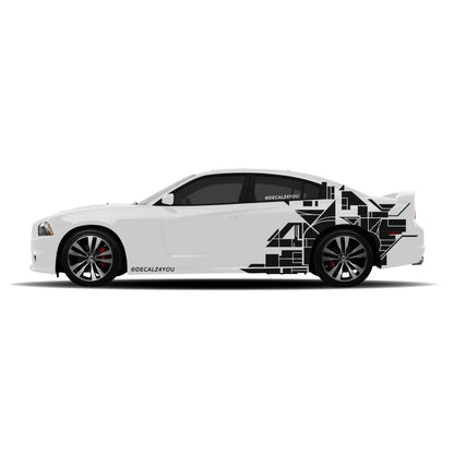Abstract Design XL Side Graphic Includes Driver & Passenger Charger 2011 - 2014