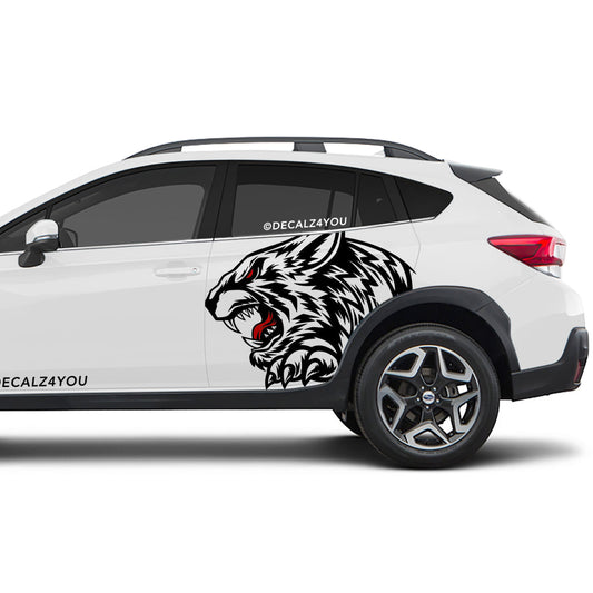 Angry Tiger Side Graphic Includes Driver & Passenger Crosstrek 2018 - 2020