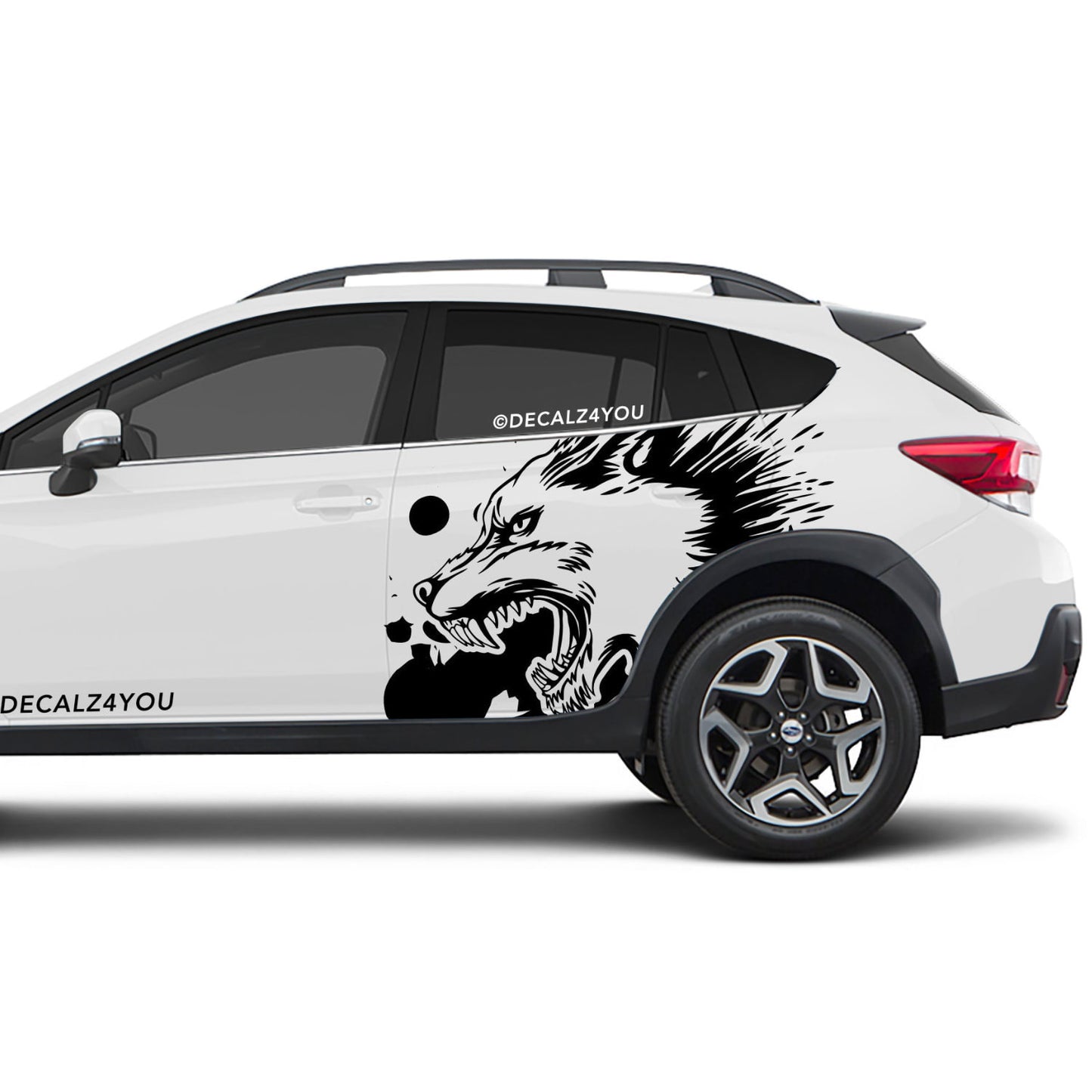 XL Snarling Wolf Side Graphic Includes Driver & Passenger Crosstrek 2018 - 2020