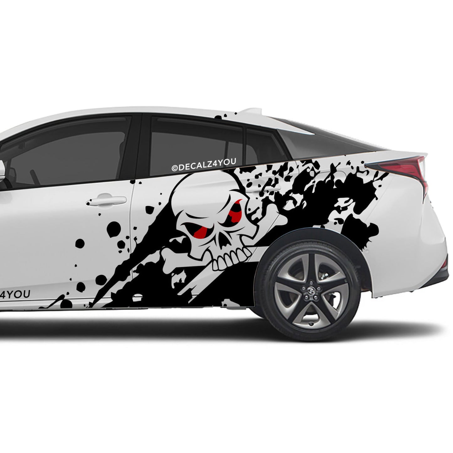 XL Skull Side Graphic Includes Driver & Passenger Prius 2016 - 2022