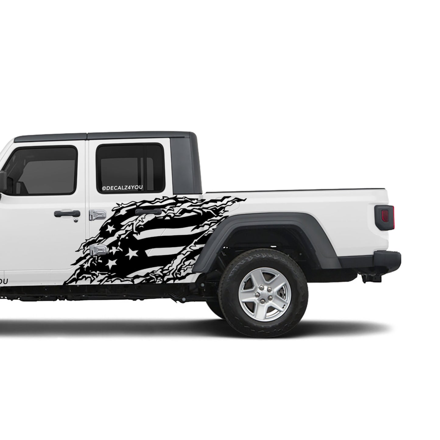 Distressed American Flag Side Graphic Includes Driver & Passenger Gladiator 2020 - Current