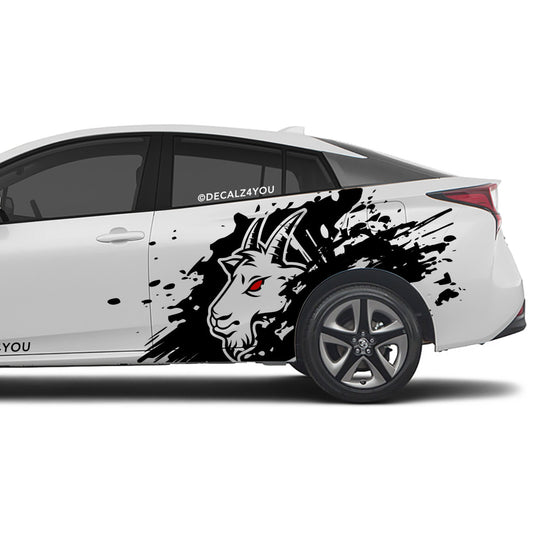 Angry Goat XL Side Graphic Includes Driver & Passenger Prius 2016 - 2022