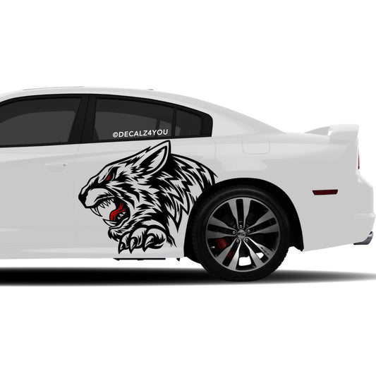 Angry Tiger Side Graphic Includes Driver & Passenger Charger 2011 - 2014